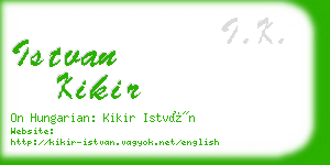 istvan kikir business card